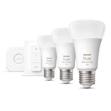 Kezdőkészlet Philips Hue WHITE AND COLOR AMBIANCE 3xE27/9W 2000-6500K + összekötő eszköz