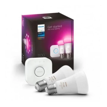 Kezdőkészlet Philips Hue WHITE AND COLOR AMBIANCE 2xE27/9W/230V 2000-6500K + csatlakozó eszköz