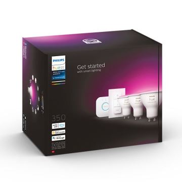 Keződkészlet Philips Hue WHITE AND COLOR AMBIANCE 3xGU10/4,3W 2000-6500K + összekötő eszköz