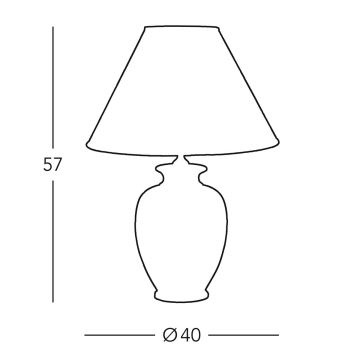 Kolarz 0014.74.7 - Asztali lámpa BORDEAUX 1xE27/100W/230V