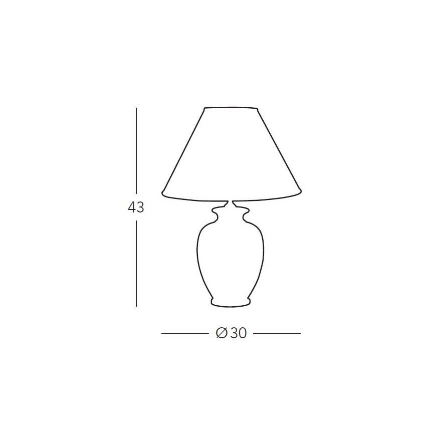 Kolarz 731.70W.100 - Asztali lámpa NONNA 1xE27/100W/230V fehér