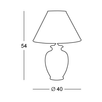 Kolarz A1340.71 - Asztali lámpa  CHIARA 1xE27/100W/230V fehér, átmérő 40 cm