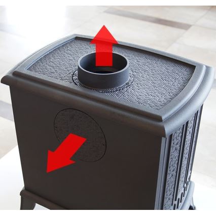 Kratki - Öntöttvas kandalló kályha 8kW 150mm