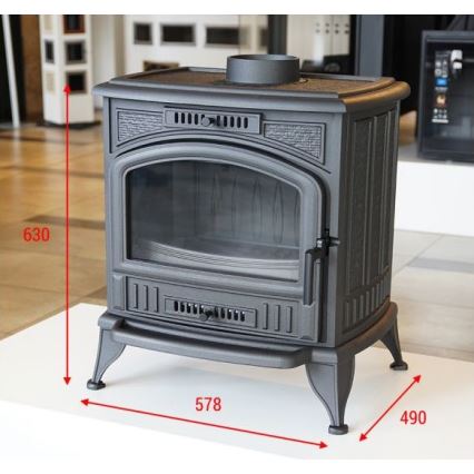 Kratki - Öntöttvas kandalló kályha 8kW 150mm