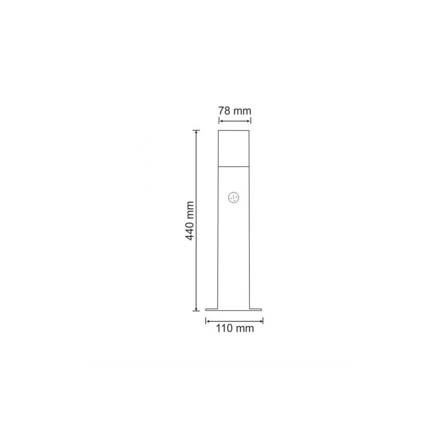 Kültéri érzékelős lámpa NEW YORK 1xE27/12W/230V IP44 44 cm antracit