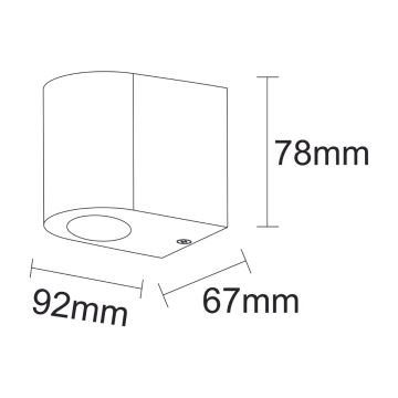 Kültéri fali lámpa BOSTON 1xGU10/10W/230V IP44 fehér