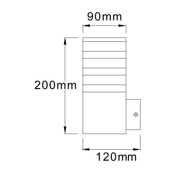 Kültéri fali lámpa érzékelővel TEKSAS 1xE27/12W/230V IP44