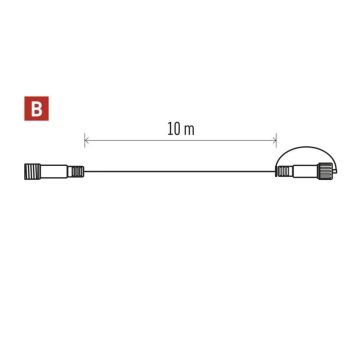 Kültéri hosszabbító kábel láncok összekötésére 10 m IP44