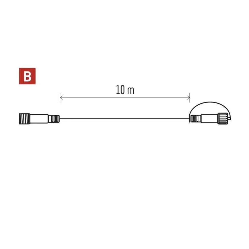 Kültéri hosszabbító kábel láncok összekötésére 10 m IP44