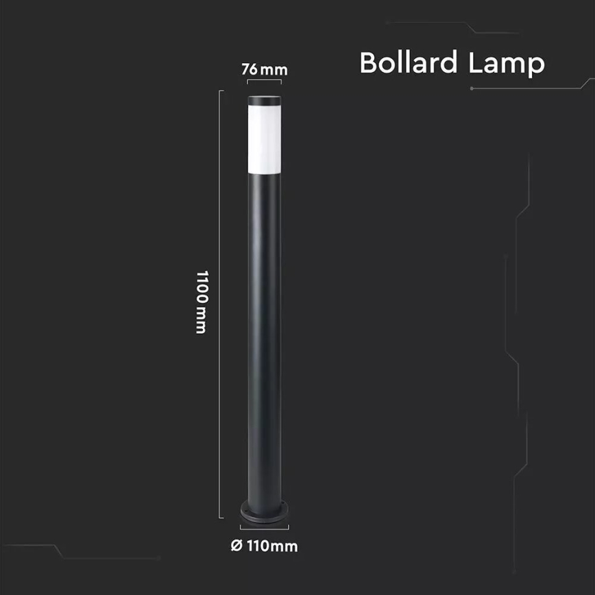 Kültéri lámpa 1xE27/60W/230V IP44 110cm fekete