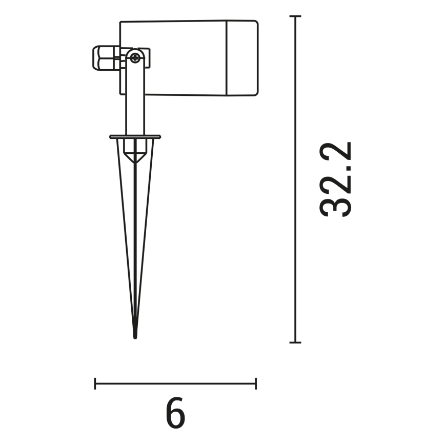 Kültéri lámpa 1xGU10/5W/230V IP65 fekete