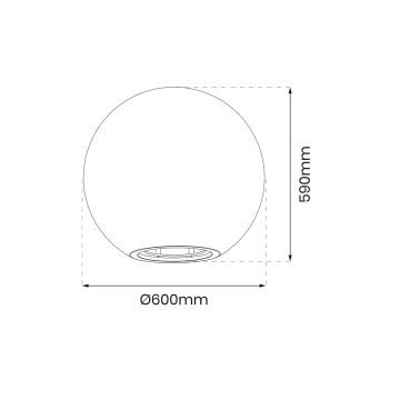 Kültéri lámpa GLOBO 1xE27/60W/230V átm. 60 cm IP44