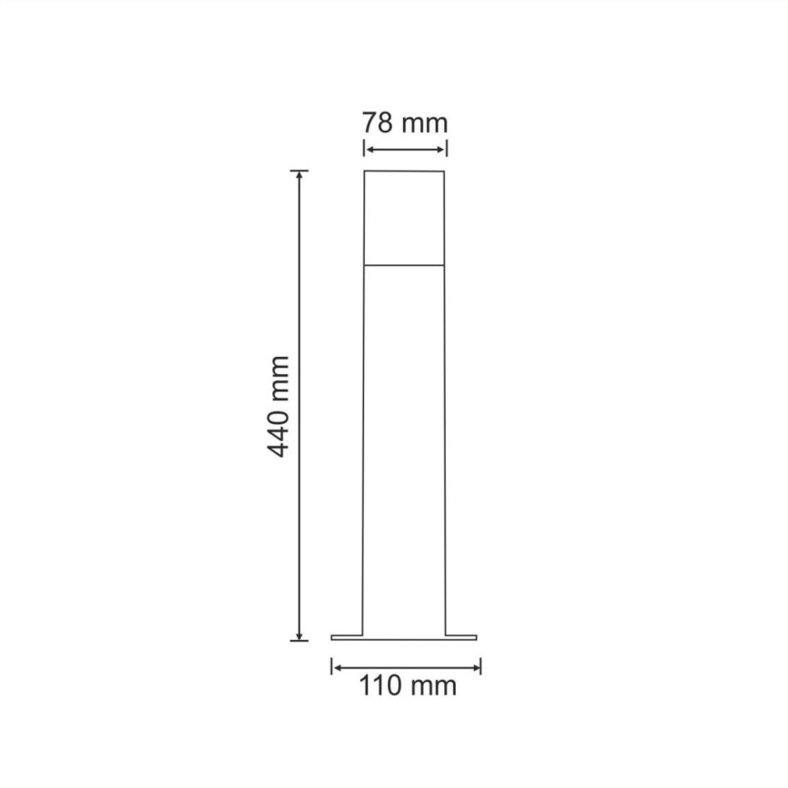 Kültéri lámpa NEW YORK 1xE27/12W/230V IP44 44 cm antracit