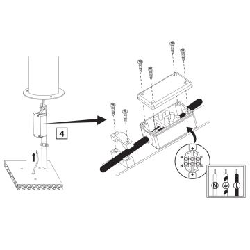 Kültéri lámpa RINO 1xE27/12W/230V IP54 44 cm fekete