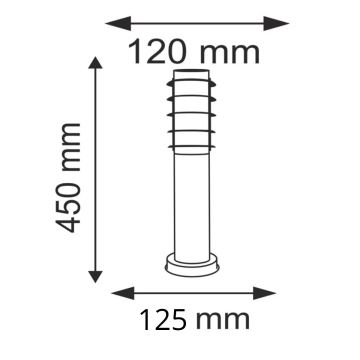 Kültéri lámpa SERENA 1xE27/10W/230V IP44 45 cm