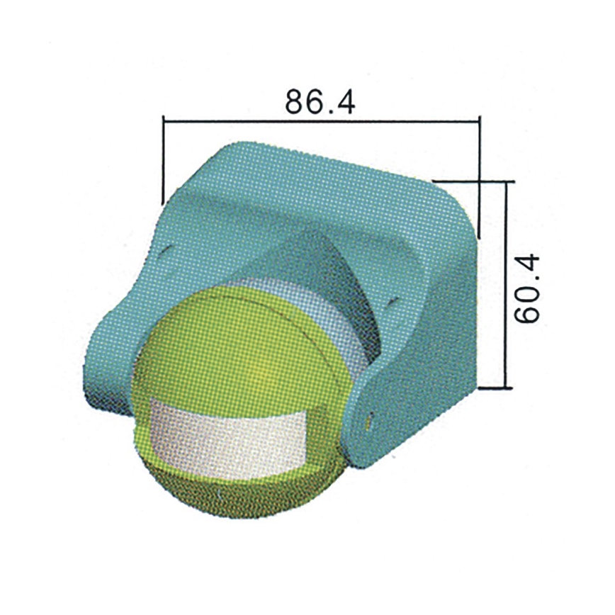 Kültéri mozgásérzékelő PIR B 180° 1200W/230V IP44 fehér