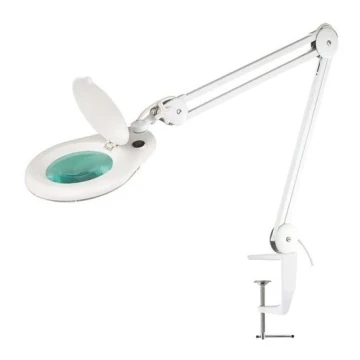 LED Asztali lámpa nagyítóval LED/9W/230V fehér