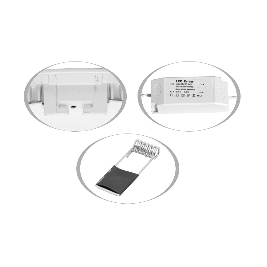 LED Fürdőszobai beépíthető lámpa LADA LED/12W/230V 2700K IP44