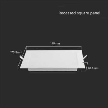 LED Beépíthető lámpa LED/12W/230V 6500K