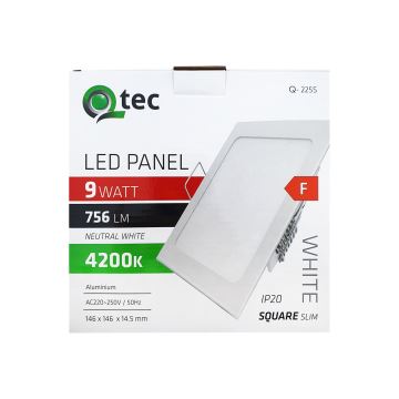 LED Beépíthető lámpa SQUARE LED/9W/230V 4200K