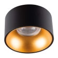 LED Beépíthető spotlámpa MINI RITI 1xGU10/25W/230V fekete/arany