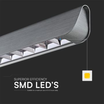 LED Csillár zsinóron LED/36W/230V 3000/4000/6400K antracit