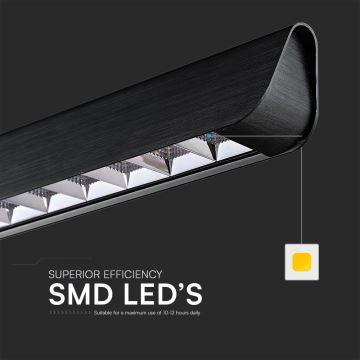 LED Csillár zsinóron LED/36W/230V 3000/4000/6400K fekete