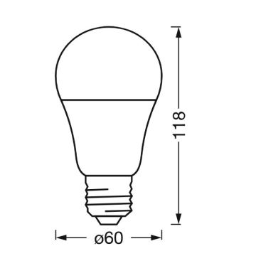 LED Dimmelhető antibakteriális izzó A60 E27/9W/230V Wi-Fi - Ledvance