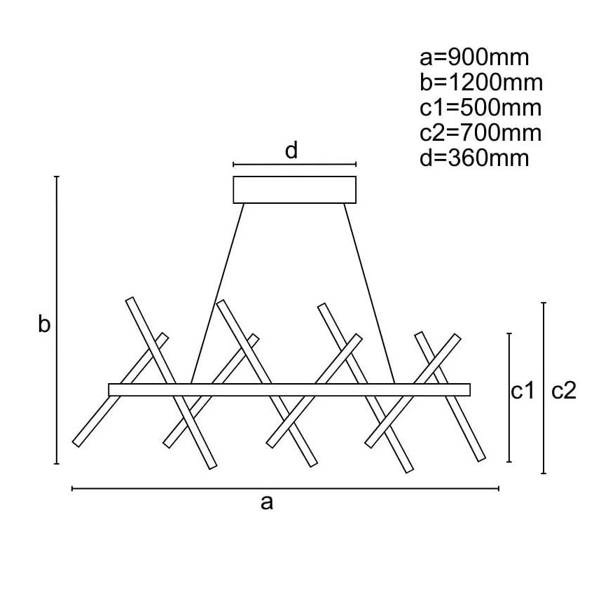 LED dimmelhető csillár zsinóron LED/100W/230V 3000-6500K + távirányítás