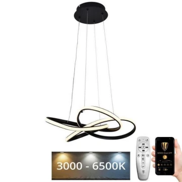 LED Dimmelhető csillár zsinóron LED/40W/230V 3000-6500K fekete + távirányítás