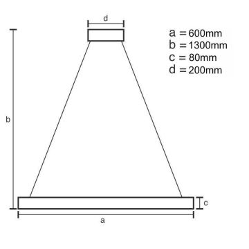 LED Dimmelhető csillár zsinóron LED/50W/230V 3000-6500K + távirányítás