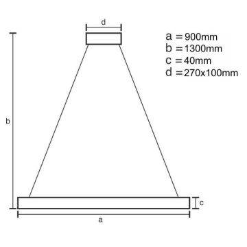 LED Dimmelhető csillár zsinóron LED/55W/230V 3000-6500K + távirányítás