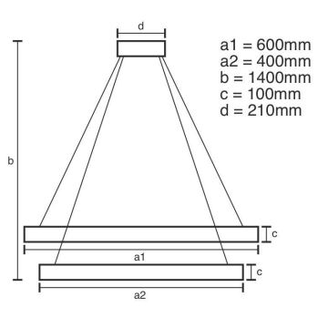 LED Dimmelhető kristály csillár zsinóron LED/65W/230V 3000-6500K króm/arany + távirányítás