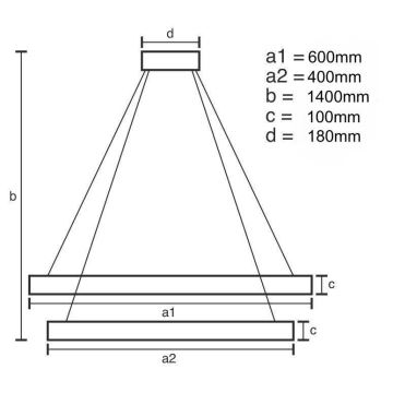 LED Dimmelhető kristály csillár zsinóron LED/65W/230V 3000-6500K króm/arany + távirányítás