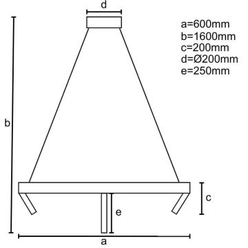 LED dimmelhető csillár zsinóron LED/85W/230V 3000-6500K + távirányítás