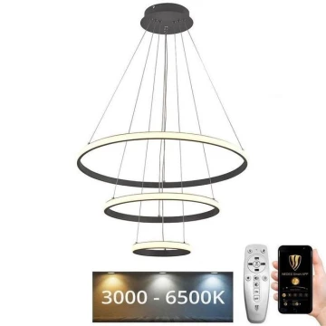 LED Dimmelhető csillár zsinóron LED/90W/230V 3000-6500K + távirányító