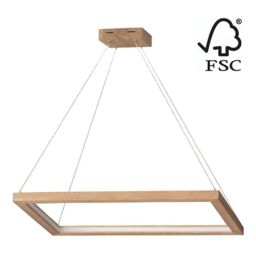 LED dimmelhető csillár zsinóron LEGNO LED/31,5W/230V tölgy – FSC igazolt