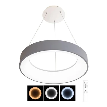 LED Dimmelhető csillár zsinóron NEST LED/40W/230V 3000-6500K szürke