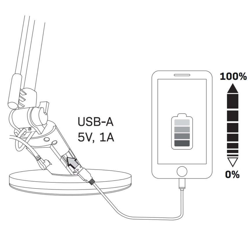 LED Dimmelhető érintős asztali lámpa OPTIMUM LED/7W/230V USB 3000/4000/6000K fehér