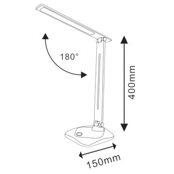 LED Dimmelhető érintős asztali lámpa TOLEDO LED/8W/230V fekete 3000-6500K