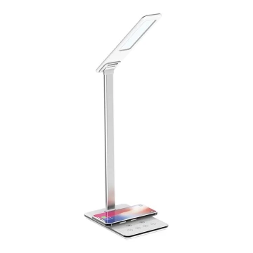 LED Dimmelhető érintős asztali lámpa vezeték nélküli töltéssel JOY LED/6W/230V+USB fehér