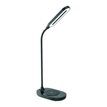 LED Dimmelhető érintős asztali lámpa vezeték nélküli töltéssel OCTAVIA LED/7W/230V fekete