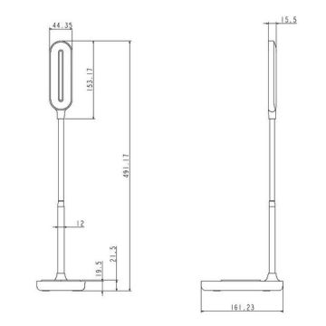 LED Dimmelhető érintős asztali lámpa vezeték nélküli töltéssel OCTAVIA LED/7W/230V fehér