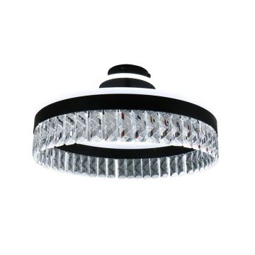 LED Dimmelhető kristály felületre szerelhető Csillár LED/75W/230V 3000-6500K fekete + távirányítás