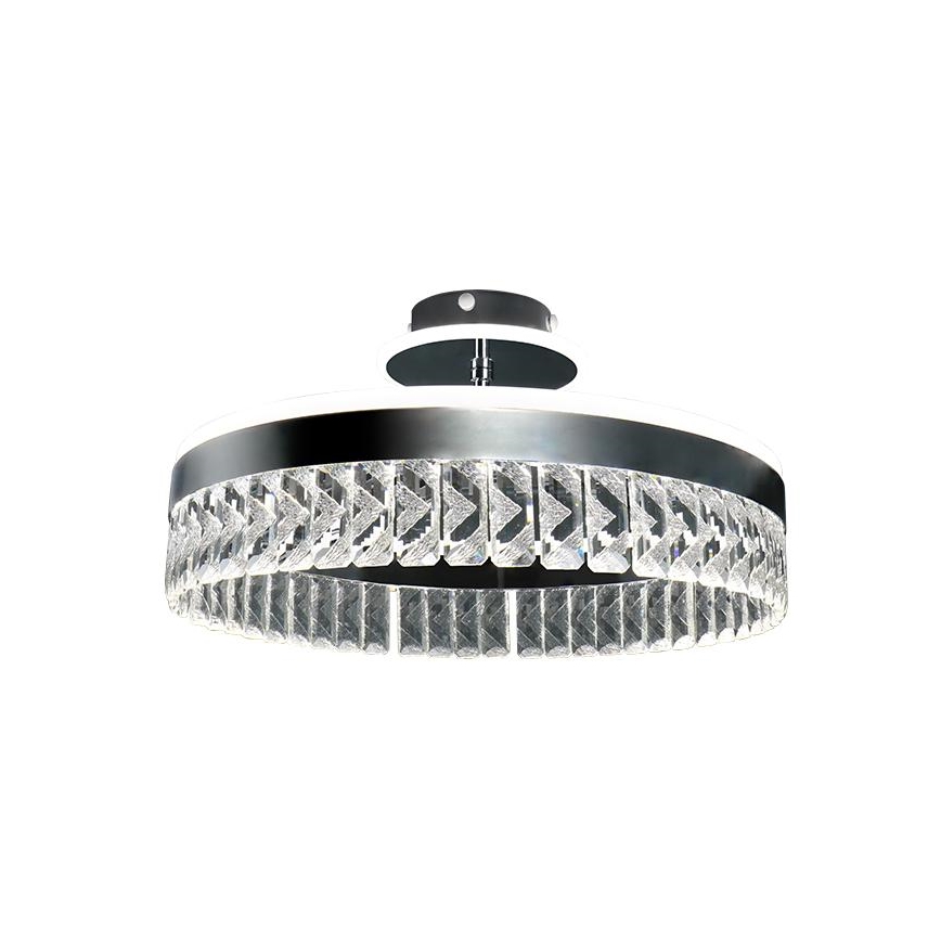 LED Dimmelhető kristály felületre szerelhető Csillár LED/75W/230V 3000-6500K króm + távirányítás