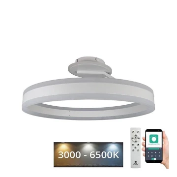 LED Dimmelhető felületre szerelhető csillár LED/86W/230V 3000-6500K fehér + távirányítás