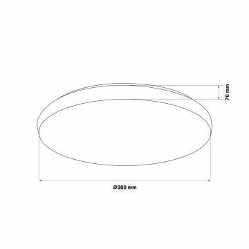 LED dimmelhető fürdőszobai lámpa PIRIUS LED/48W/230V átm. 38 cm 3000-6000K IP44 + távirányítás