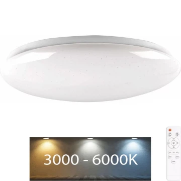 LED dimmelhető fürdőszobai lámpa PIRIUS LED/48W/230V átm. 38 cm 3000-6000K IP44 + távirányítás