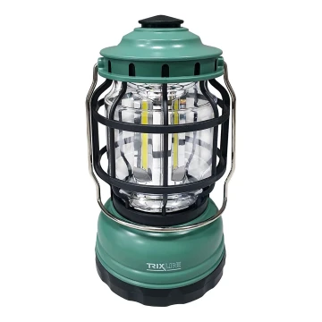 LED Dimmelhető hordozható kemping lámpa 3xLED/3W/3xAA IPX4 zöld