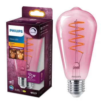 LED Dimmelhető izzó DECO Philips ST64 E27/4,5W/230V 1800K